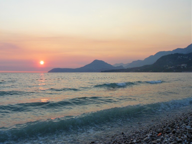 montenegro beach sunset